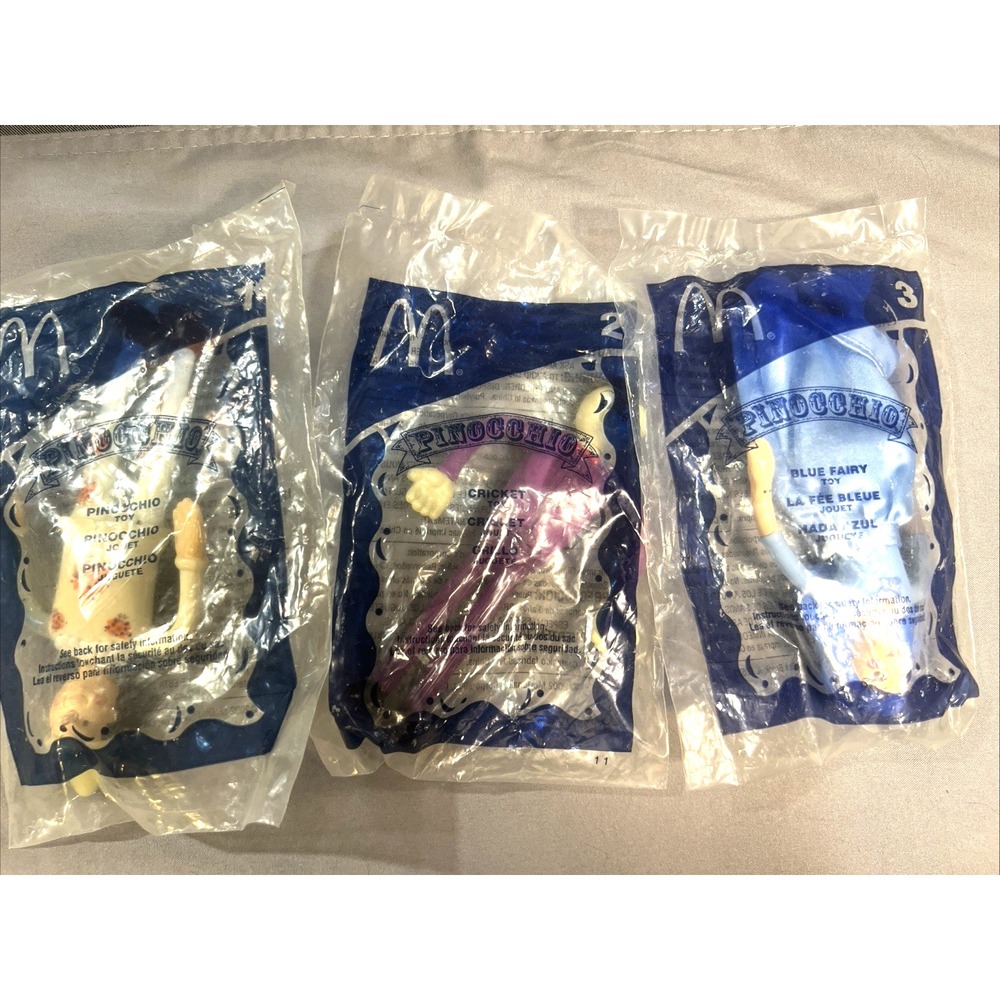 MCDONDALDS PINOCCHIO‎ TOYS #1, #2 & #3 ALL SEALED (2577)
